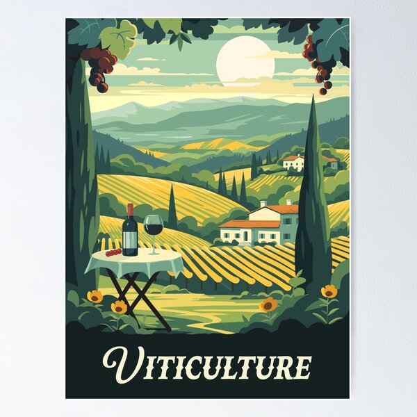 Item preview, VITICULTURE - Poster Inspired by Viticulture / Retro Board Game Poster / Wall Art Print / Fantasy, Board Game, RPG, DnD / Home Decor Gift Idea designed and sold by RoleplayRealm.