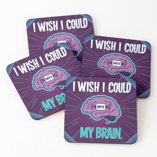 Item preview, "I Wish I Could Mute My Brain" – Humorous Tech-Inspired Typography Design designed and sold by DITCHB .
