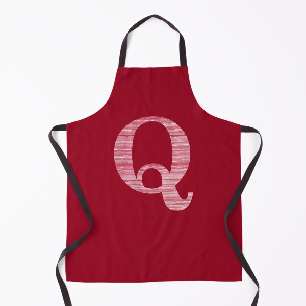 Item preview, Letter Q Red Watercolor Stripes Initial Monogram designed and sold by theartofvikki.
