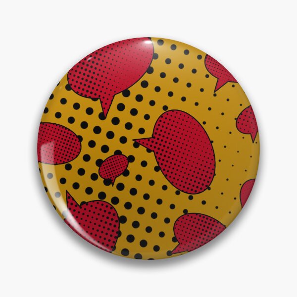 Item preview, Comic Speech Bubble Pattern Red Gold designed and sold by HematiteDesign.