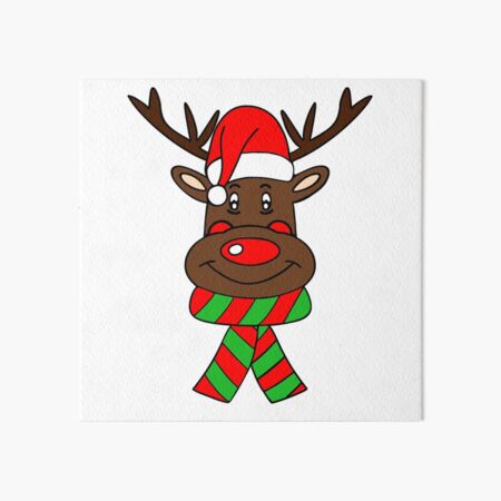 Item preview, Reindeer Head Santa Hat - Funny Reindeer Christmas designed and sold by Sartoris Art.