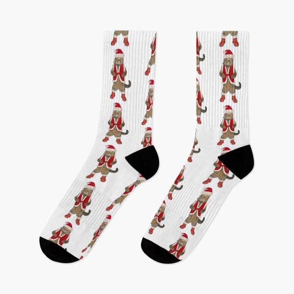 Item preview, Christmas Cat in Santa Outfit designed and sold by memisiArt.