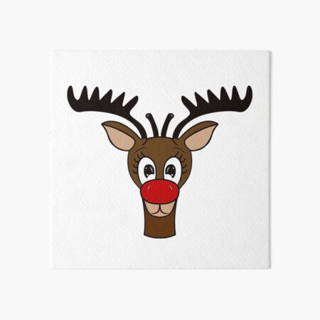Item preview, Cute Red Nosed Reindeer - Funny Reindeer Christmas designed and sold by Sartoris Art.