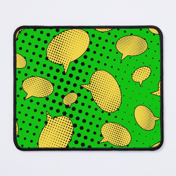 Item preview, Comic Speech Bubble Pattern Green Yellow designed and sold by HematiteDesign.
