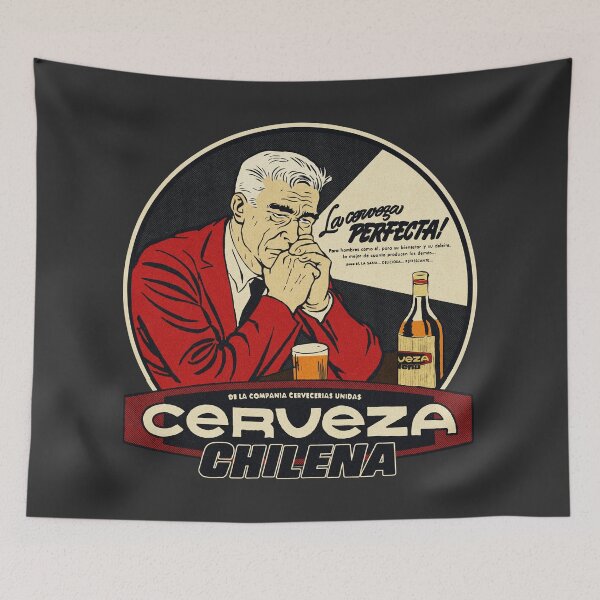 Item preview, Vintage Chile Cerveza Gentleman Advert designed and sold by Kujo Dangerous Vintage.