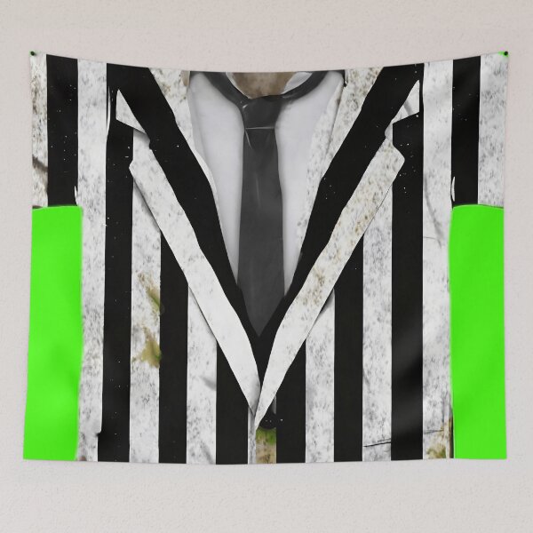 Item preview, Black and White Vertical Stripe Suit top Design designed and sold by Pickle Wicked Designs.