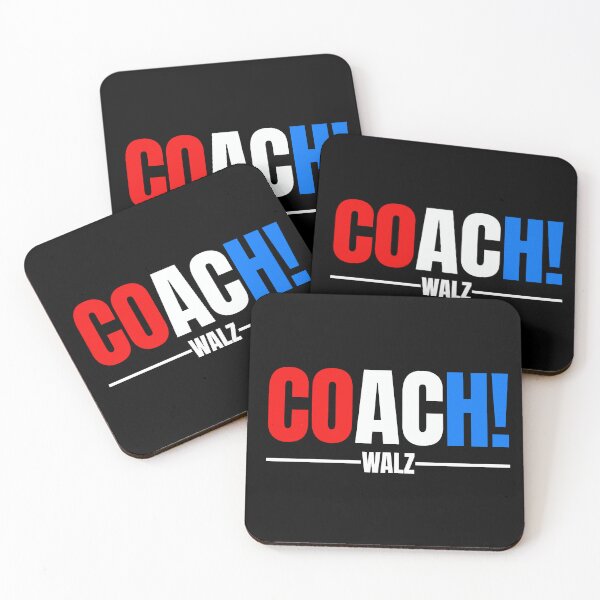 Item preview, Coach! Walz - red white blue (on black) designed and sold by Thelittlelord.
