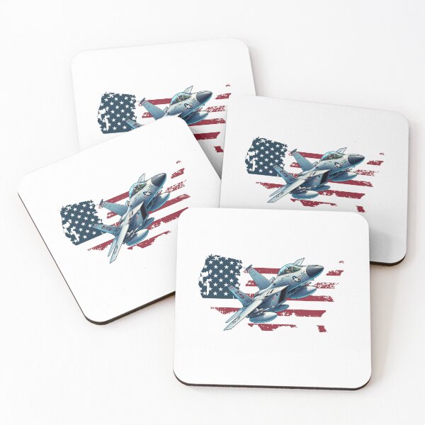 Item preview, Patriotic Fighter Jet USA designed and sold by SkywardTreasure.