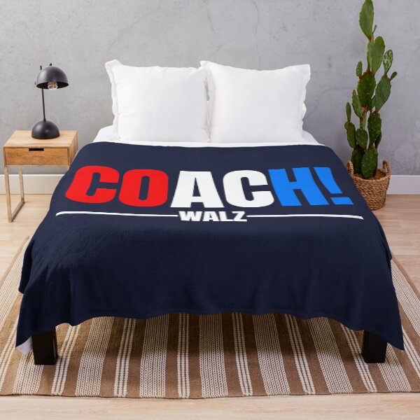 Item preview, Coach! Walz - red white blue (on blue) designed and sold by Thelittlelord.
