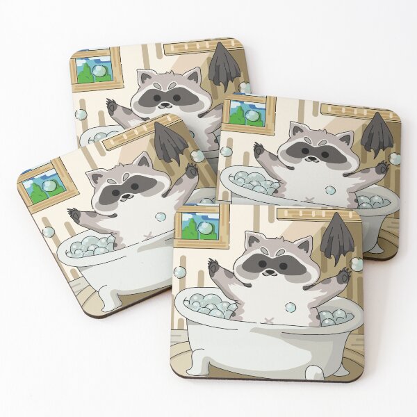 Item preview, Raccoon in Bathtub - Adorable Bath Time Fun designed and sold by Kissinger-Ken.