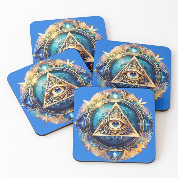 Item preview, All-Seeing Eye with Sacred Geometry designed and sold by VibeTrendzLab.