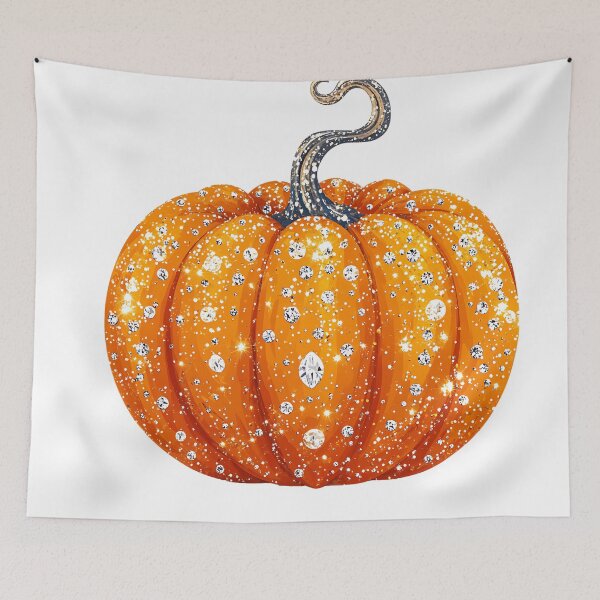 Item preview, Crystal Pumpkin. Pumpkin decorated with diamonds and precious stones. Fashion aesthetics designed and sold by Anastasiia Yurevych.