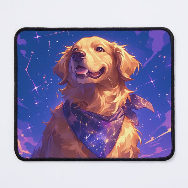 Item preview, Golden Retriever with Starry Neckband and Background designed and sold by Christian Weiss.