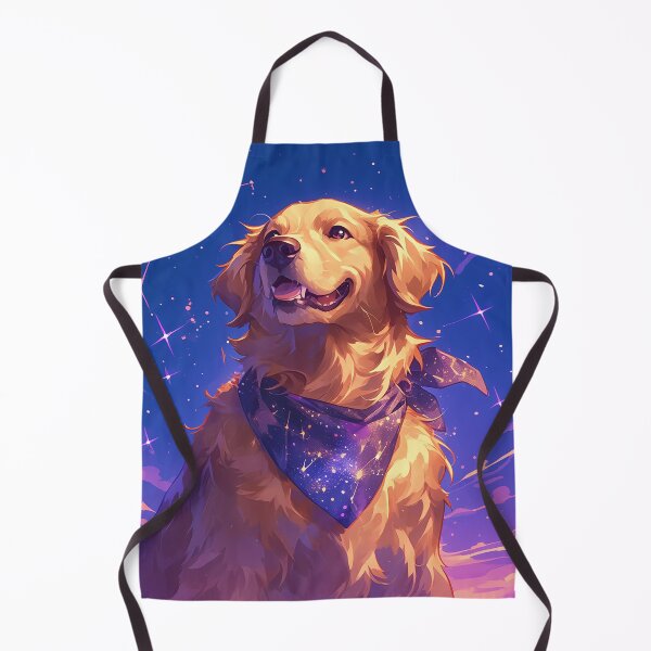 Item preview, Golden Retriever with Starry Neckband and Background designed and sold by Christian Weiss.
