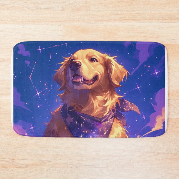 Item preview, Golden Retriever with Starry Neckband and Background designed and sold by Christian Weiss.