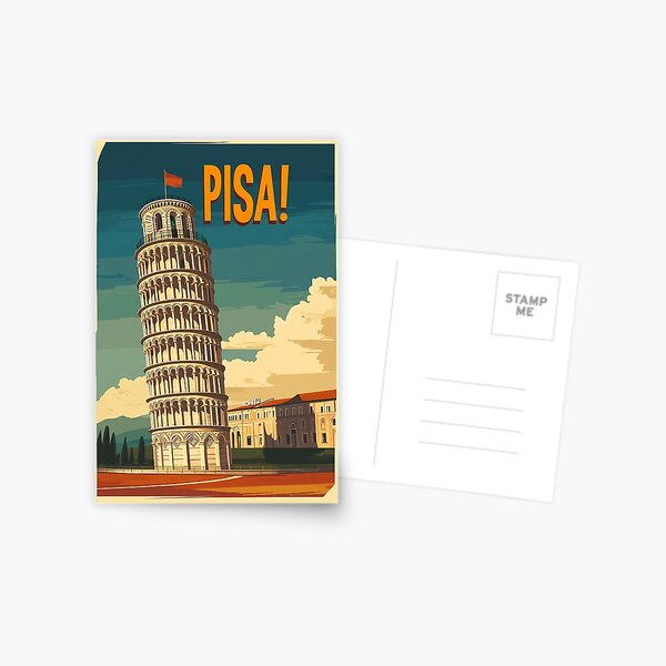 Artikel-Vorschau von Vintage-Kunstdruck mit Stadtbild von Pisa | Retro-Reiseposter aus Italien | Wanddekoration mit dem Schiefen Turm von Pisa | Italienisches Kunstwerk | Modernes Design der Mitte des Jahrhunderts, designt und verkauft von nomiraclehere.