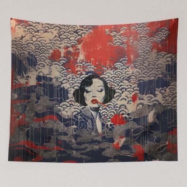 Item preview, Shanghai Smoking Girl Patchwork designed and sold by Meeheemaha.