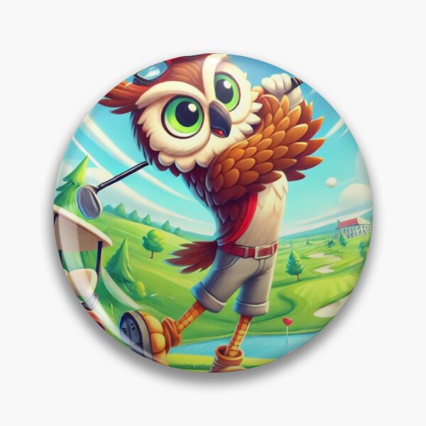 Item preview, Owl playing golf designed and sold by LoveSports101.