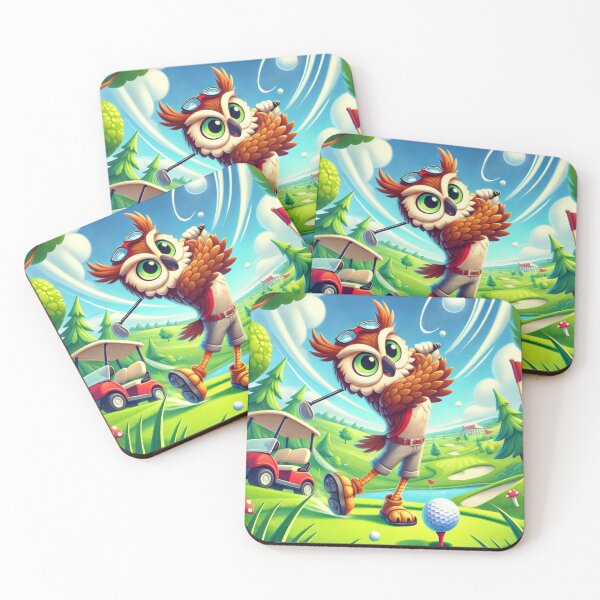 Item preview, Owl playing golf designed and sold by LoveSports101.