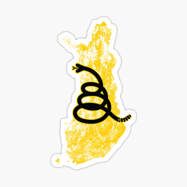 Item preview, Distressed FINLAND   - Freedom Is The Superpower - Modern Minimal Gadsden Snake Flag - Dont Tread On Me design designed and sold by pelagio.