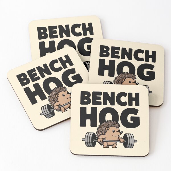 Item preview, Bench Hog! Cute Hedgehog Bench Press Gym Pun designed and sold by PMCreative.