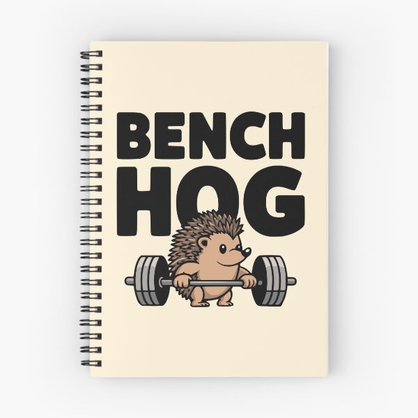 Item preview, Bench Hog! Cute Hedgehog Bench Press Gym Pun designed and sold by PMCreative.