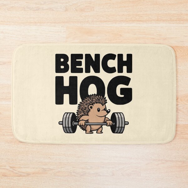 Item preview, Bench Hog! Cute Hedgehog Bench Press Gym Pun designed and sold by PMCreative.