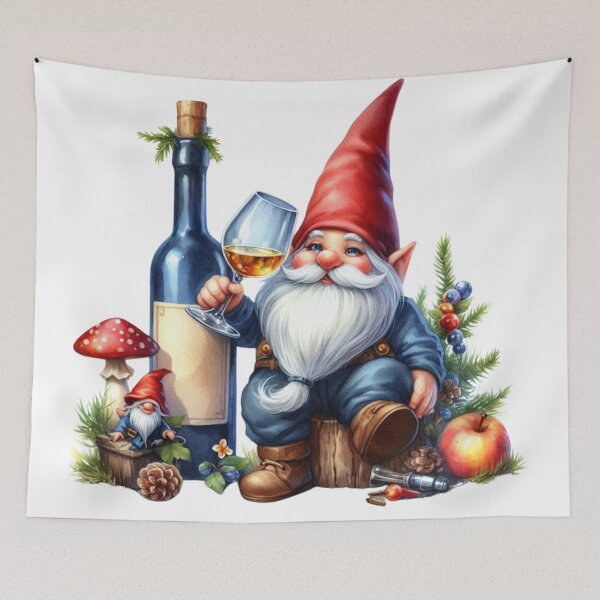 Item preview, Gnome,Wine ,Christmas, designed and sold by deniz kaya.
