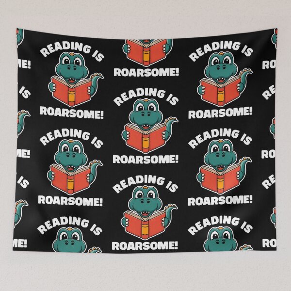 Item preview, Reading Dinosaur Book Lover Reading Is Roarsome for Book Readers designed and sold by KLArtzStore.