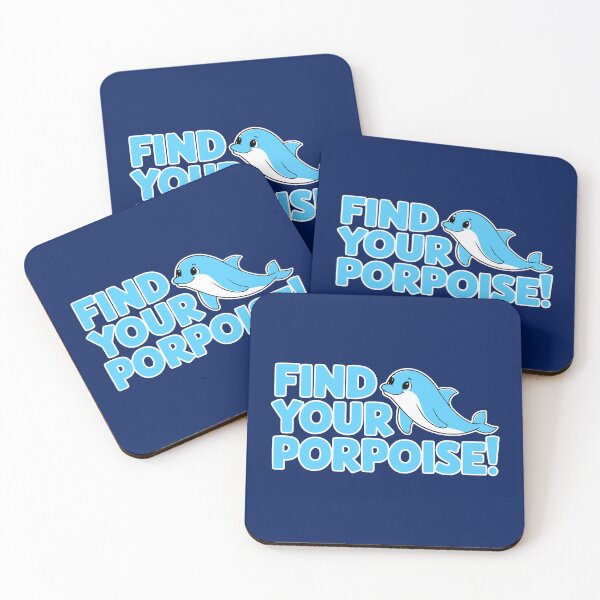 Item preview, Funny Cute Dolphin Pun! Find Your Porpoise designed and sold by PMCreative.