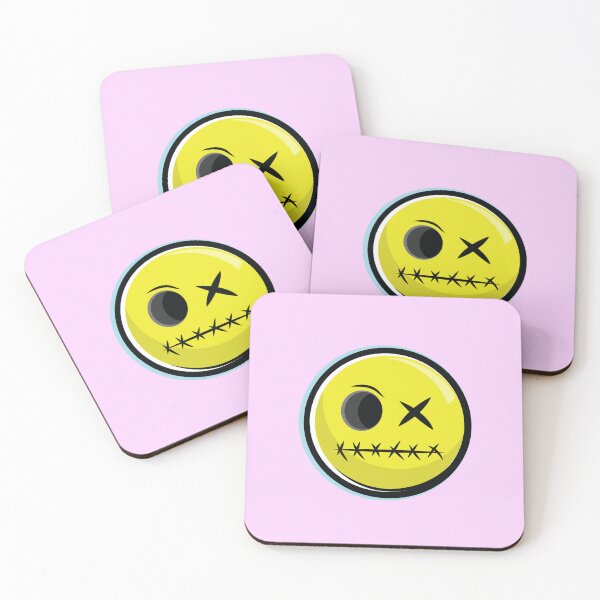 Item preview, Scary yellow happy face cartoon designed and sold by Posterized2024.