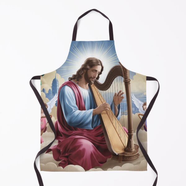 Item preview, Angel with harp '. Jesus playing harp with Angel designed and sold by Obinne.