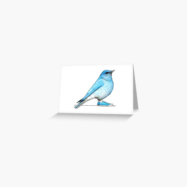 Bluebird in Pearls and Chucks Greeting Card