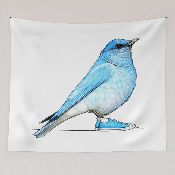 Item preview, Bluebird in Pearls and Chucks designed and sold by JimsBirds.