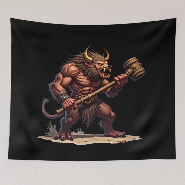 Item preview, Fierce bugbear wielding a massive club designed and sold by artwaves.
