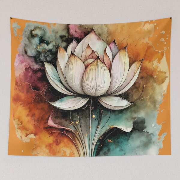Item preview, A lotus flower, with delicate petals designed and sold by NiRia Spot.