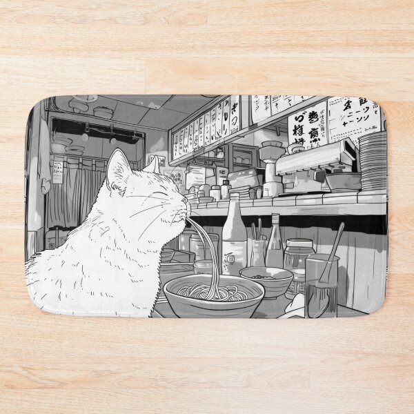Item preview, Cat Eats Noodles Part Two designed and sold by funcontour.