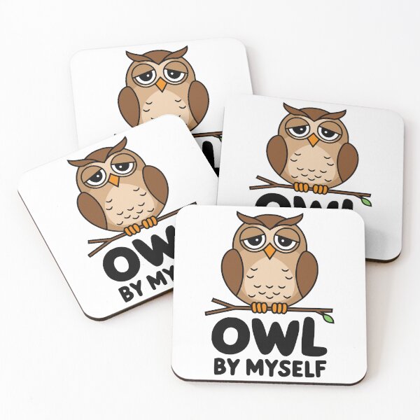 Item preview, Owl By Myself! Cute Owl Pun designed and sold by PMCreative.