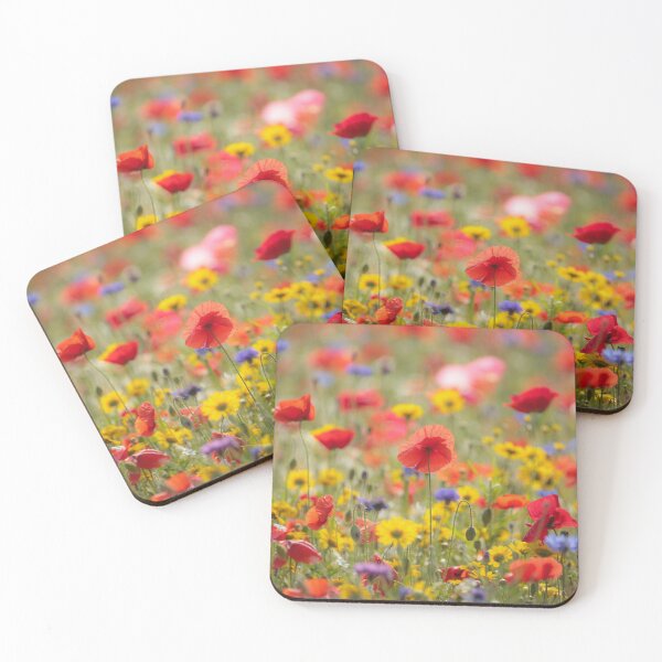 Item preview, Digital photograph sunnlit Poppies and meadow flowers designed and sold by SimonJohnson1.