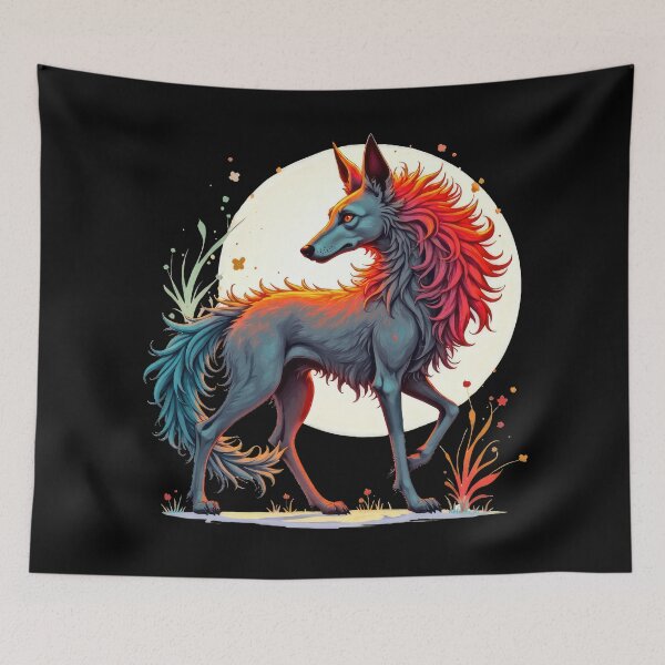 Item preview, Caligreyhound with vibrant flowing fur designed and sold by artwaves.