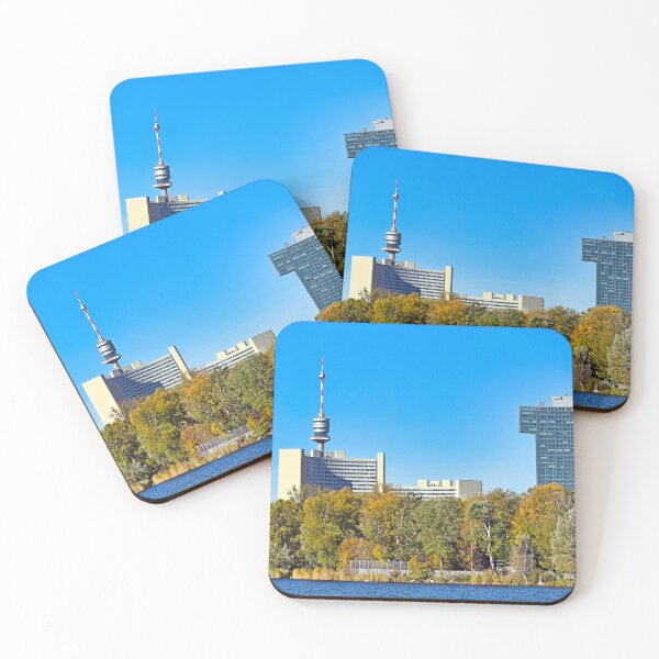 Item preview, Skyline of Vienna,Donau river and trees,landscape sunny autumn day designed and sold by goceris.