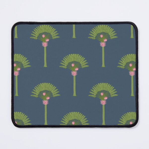 Item preview, Coastal chic palm tree in charcoal blue designed and sold by opeachyday.