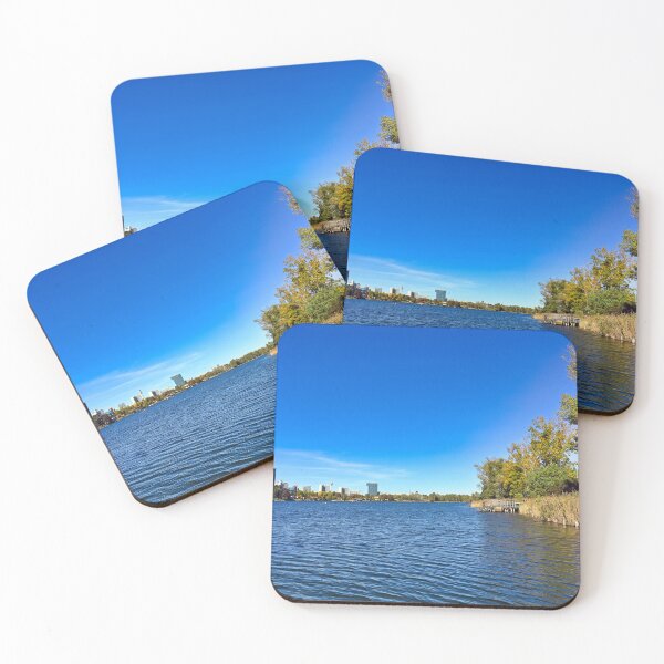 Item preview, Skyline of Vienna and Donau river,landscape sunny autumn day designed and sold by goceris.