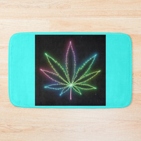 Item preview, Large Marijuana Leaf in Starry Night Sky - Aqua designed and sold by JLEmporium.