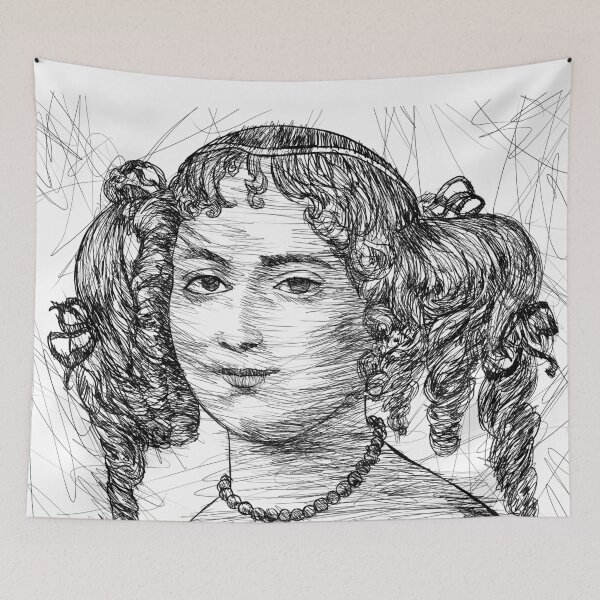 Item preview, MADAME DE SEVIGNE ink portrait designed and sold by lautir.