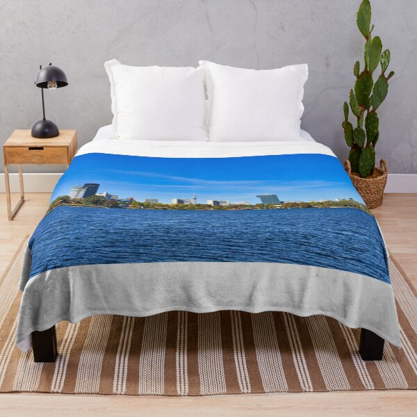 Item preview, Skyline of Vienna and blue Donau river, sunny autumn day designed and sold by goceris.