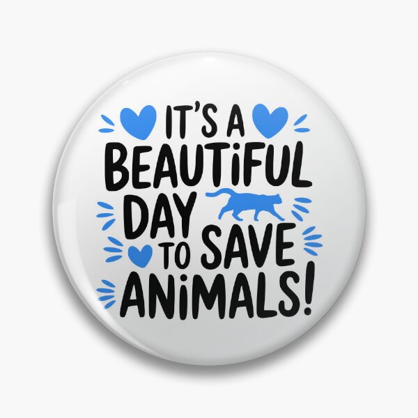 Item preview, It's A Beautiful Day To Save Animals! Blue Cat designed and sold by PMCreative.