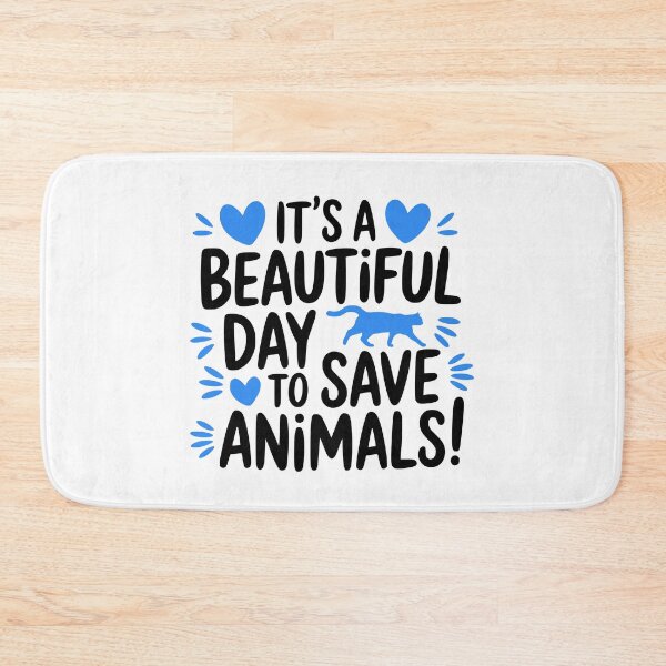 Item preview, It's A Beautiful Day To Save Animals! Blue Cat designed and sold by PMCreative.