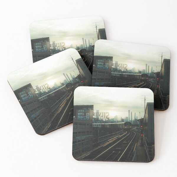 Item preview, Tren de Brooklyn frente al horizonte de la ciudad de Nueva York designed and sold by BlackDiamond96.