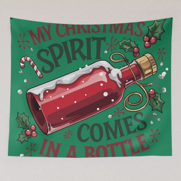 Artikelvorschau, ?Meine Weihnachtsstimmung kommt in einer Flasche | Lustiges Weihnachtsshirt ? entworfen und verkauft von SSD-.